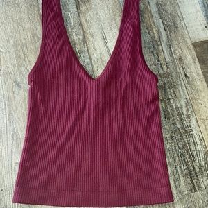 wine color women tank top
